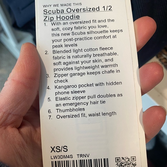 NWT Lululemon 1/2 Scuba Pullover XS/S Navy - Picture 7 of 8